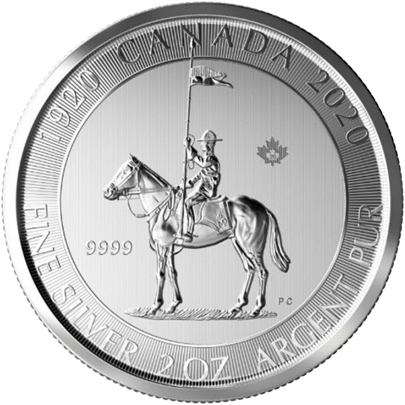 Image for 2 oz 100th Anniversary Silver Royal Canadian Mounted Police (2020) from TD Precious Metals